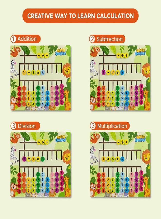 NHR Acrylic Educational Puzzle Board for Kids - Number Learning Toy for Toddlers & Preschoolers Ages 2 - 4, Montessori Math Game, Wooden Brain Teaser Gift - Image 4